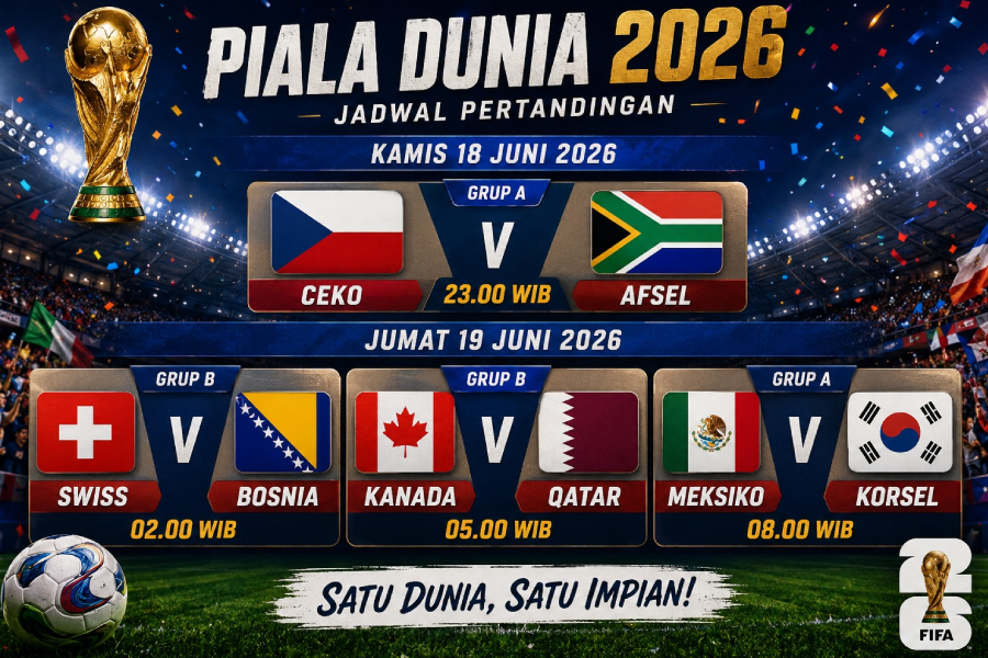 Unjuk Gigi Afsel dan Korsel di World Cup 2026 Kamis-Jumat ini