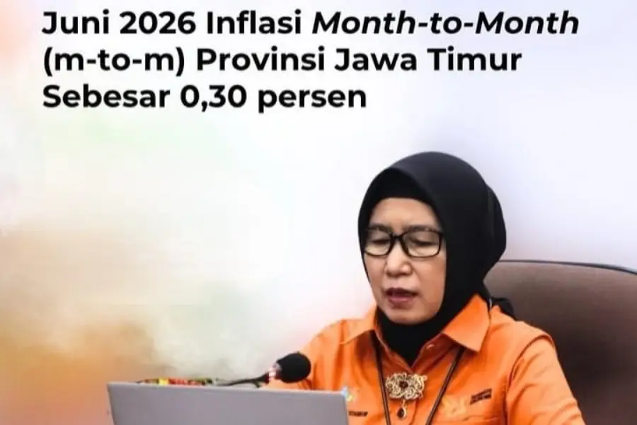 Inflasi Jatim Juni 2026 Lampaui Nasional, Sentuh 3,36% Plt Kepala BPS Jatim Herum Fajarwati/Dok BPS Jatim