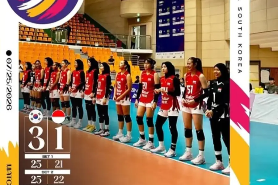 Timnas Voli Putri Indonesia kembali kalah 1-3 dari Korea Selatan/Dok Indonesian_volleyball