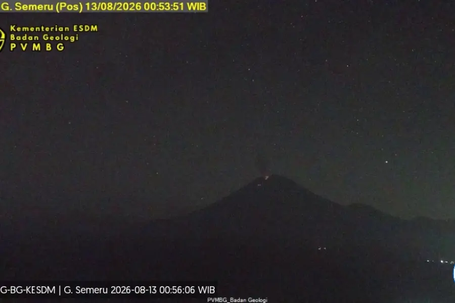 Gunung Semeru Erupsi Lagi disertai guguran lava pijar/Dok PVMBG