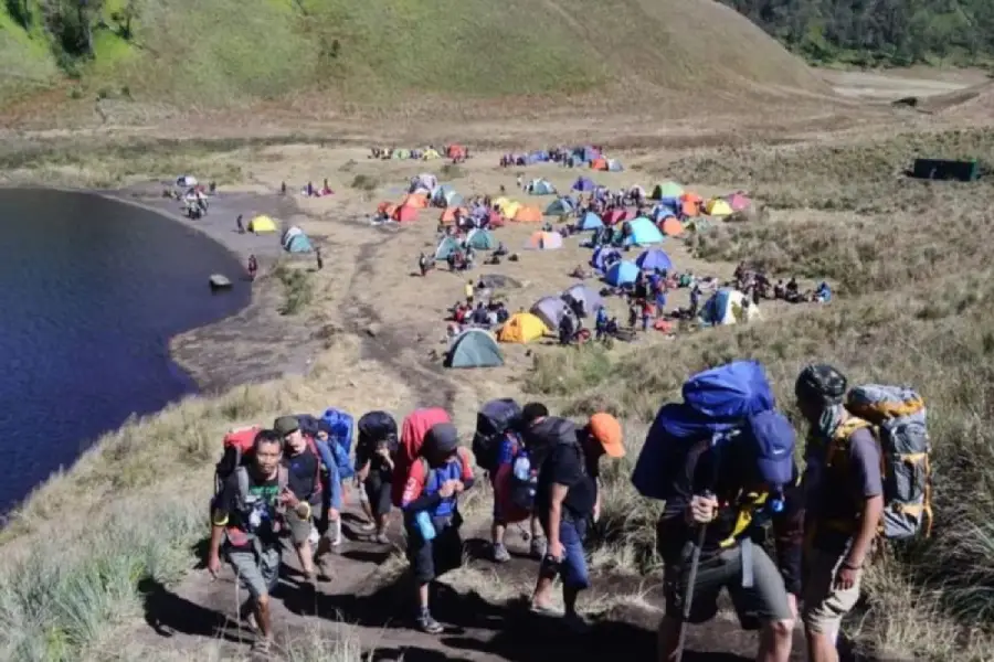 170 Pendaki Semeru Dievakuasi akibat Karhutla, Kondisinya Aman Sejumlah pendaki Gunung Semeru di kawasan Ranu Kumbolo (Dok Antara/HO-Diskominfo Lumajang)