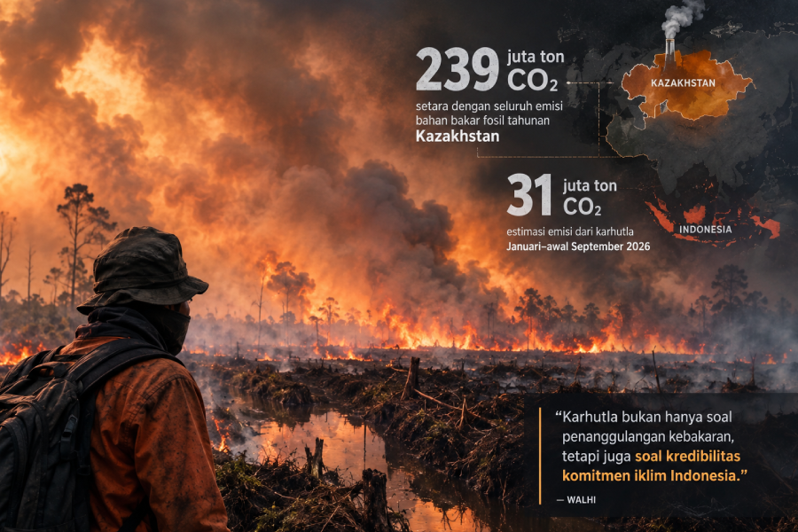 Karhutla 2026 Lepaskan Ratusan Juta Ton CO2