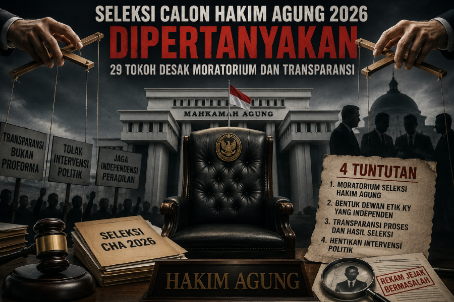 29 Tokoh Desak Moratorium Persoalkan Seleksi Hakim Agung 2026