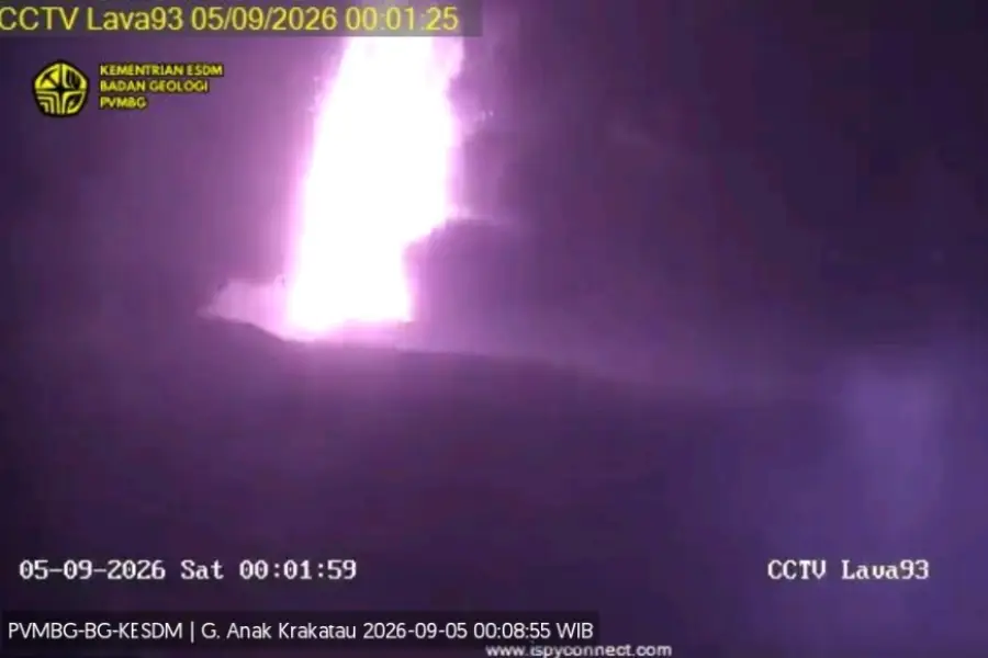 Erupsi Gunung Anak Krakatau/Dok Badan Geologi