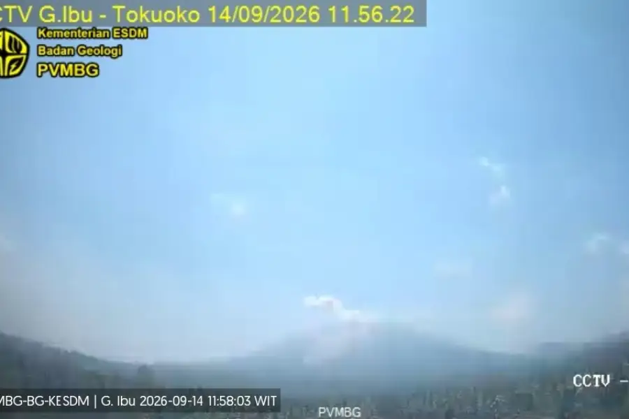 Gunung Ibu erupsi menjelang siang/Dok PVMBG