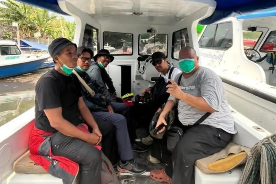 5 Jurnalis Hilang Kontak Saat Meliput Erupsi Gunung Anak Krakatau Rombongan jurnalis yang hilang kontak saat meliput erupsi Gunung Anak Krakatau/Dok Istimewa