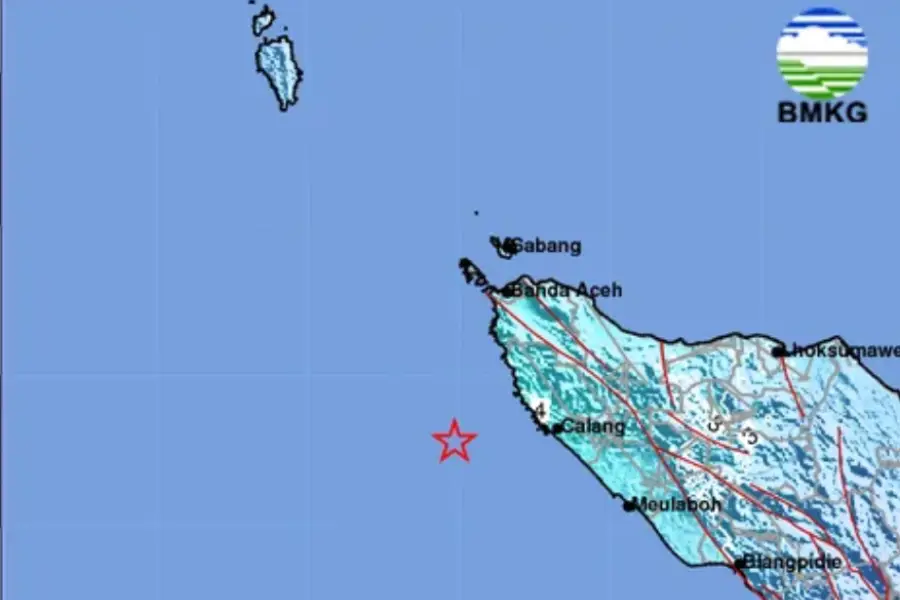Dua Gempa Besar Guncang Indonesia dalam Dua Jam, Mulai Sumba hingga Aceh Gempa Aceh M 5.9/Dok BMKG
