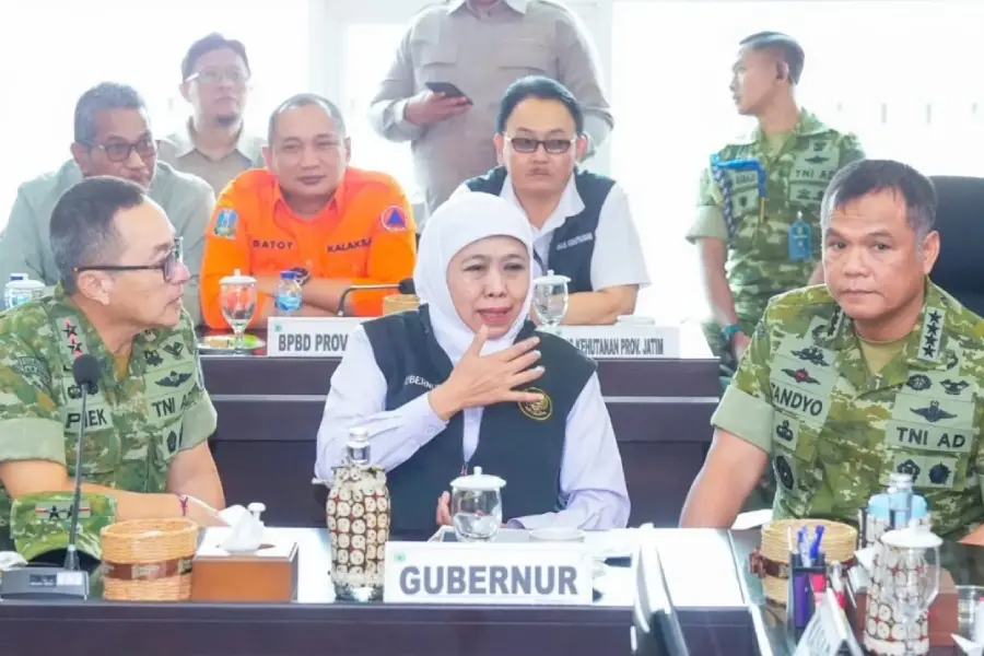 Karhutla Jatim Capai 11.449 Ha, 77 Persen Lahan Terbakar di Hutan Konservasi Gubernur Khofifah rakor di Kota Batu soal karhutla di Jatim/Dok RRI